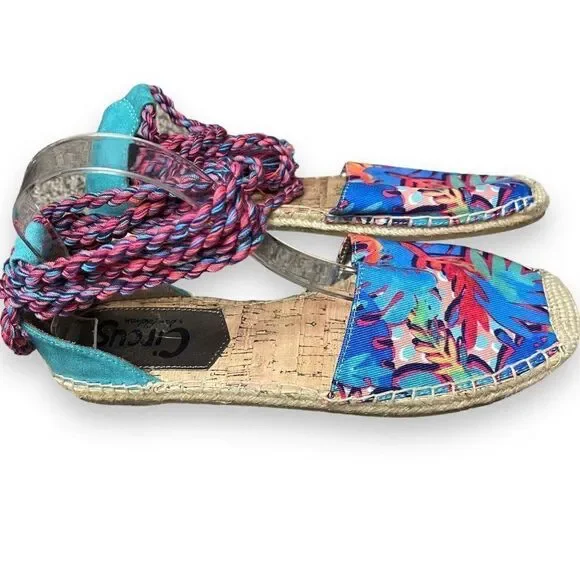 Circus Sam Edelman Lenora Espadrilles Sandals Women's 10 Multicolor Floral Boho - Picture 11 of 16